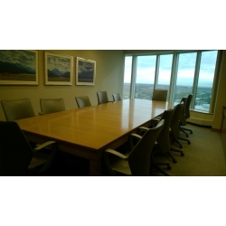 14'x5' Blonde Finished Board Room Table